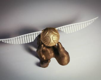 Golden Snitch With Stand Lifesize Replica Fan Art Harry Potter Quidditch