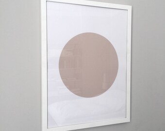 circle screenprint on paper, framed