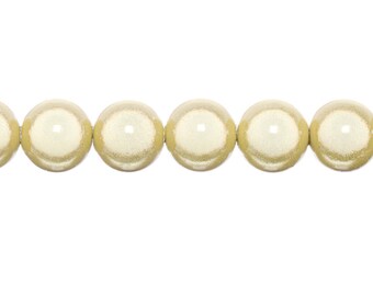 3 x magic 18mm - ivory round beads