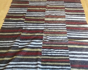 UNIQUE VINTAGE Bulgarian Folk Wool Rug / Folklore Carpet / Authentic Woven Wool 2.50x1.60=4.00