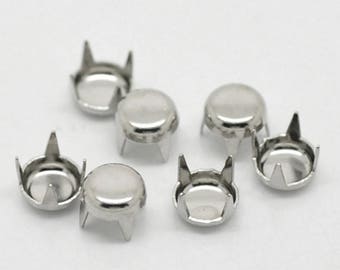 lot 20 Rivets Silver 5mm round studs
