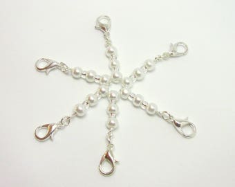 Crochet Stitch Markers, Removable Stitch Markers, White Stitch Markers, Snagless Stitch Markers, Stitch Marker Set, Locking Stitch Markers