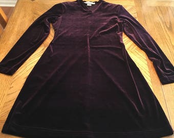 Vintage burgundy velvet dress size 2