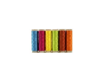 WonderFil InvisaFil Thread Set B007 - Six Spools of 400m 100wt Cottonized Polyester