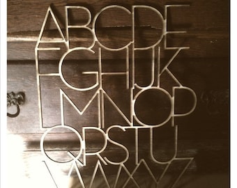 alphabet, wood laser cut