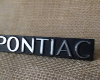 Vintage Pontiac Emblem Original Chrome Grill Emblem Collectible Muscle Car Buff 1970s Car Enthusiast Guy Dude Gift for him JerrysVinageDepot