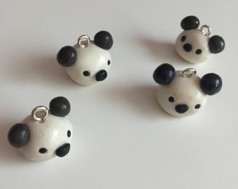 Panda!! Cute kawaii panda polymer clay charm