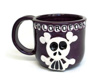 Ceramic Mug - Dark Purple CHLOROFORM - Skully Mug