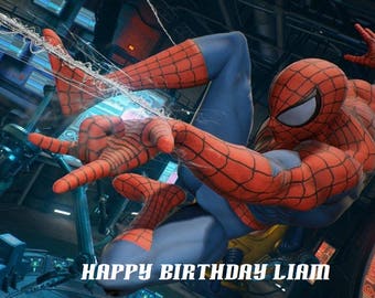 Spiderman Edible Image, Spiderman cake topper, Spiderman Icing sheet, Custom Cake Topper, Name Cake Topper, Spiderman Cake