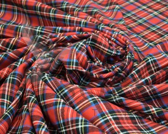 Cotton Flannel Plaid 16 Tartan Fabric by the Yard