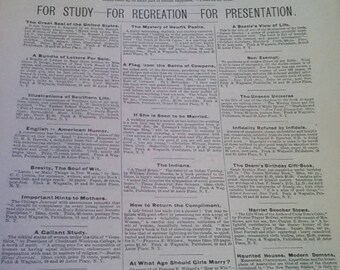 Original Publication of The Literary Digest Sept. 5 1891