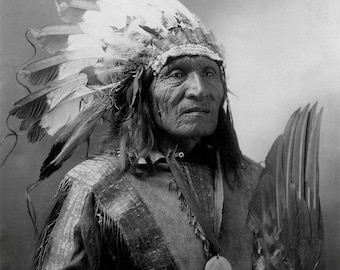Sioux Native American Portrait, Chief He Dog, American Indian, Indigenous Americans, History, Historical Print, American History, Wall Art