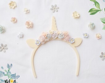 Einhorn-Blumen-Stirnband