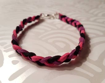 Plaited faux suede bracelet