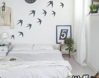 27 Swallow Wall Decals Flying Birds Wall Stickers Vinyl