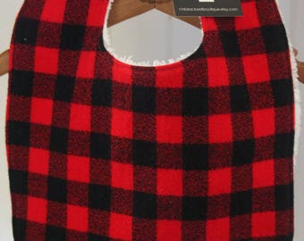 Baby Bib (flannel)...mad for plaid