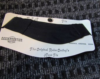 Rodeo Cowboy's Ascot tie, Oasis-Frontier neckware, RCA tie, black tie, formal tie, western, NOS, western tie, ascot tie, cowboy tie T5