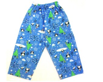 Flannel snow man pajama pants