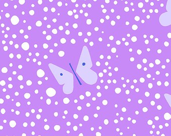 Lizzy House Butterflies in Grape Fizz, Lizzy House for Andover Fabrics, 100% Cotton Fabric, A5677-P