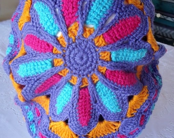 crochet slouchy beret for women