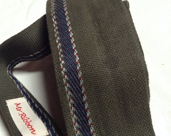 Tie art 51 green dyed selvedge