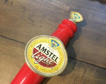 Vintage Imported AMSTEL Light Beer Tap Handle 13" AMSTEL Lager Beer Bar Tap Handle - Amsterdam Holland Beer Knob