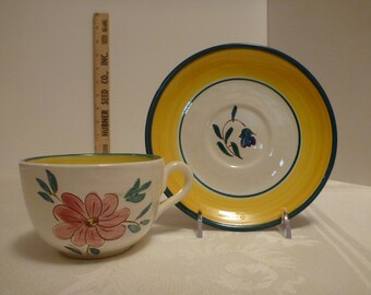Stangl Flora Cup and Saucer #3768