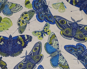 BLUE MOTHS by Design Legacy print fabric