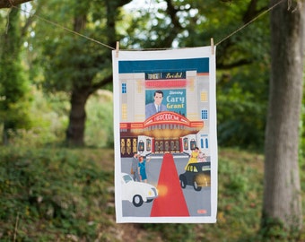 Bristol Tea towel - The Hippodrome with Cary Grant