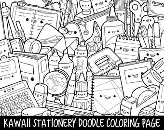 Download Marshmallows Doodle Coloring Page Printable Cute/Kawaii