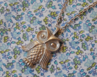 Small Hooty Owl Pendant Necklace