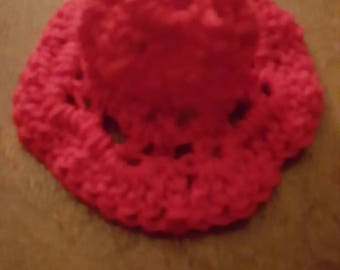Crochet red bell ornament