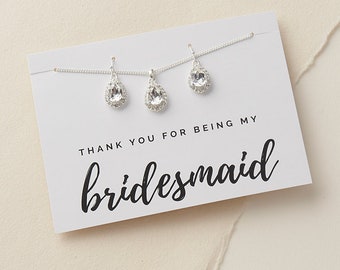 Swarovski Crystal Bridesmaid Jewelry, Bridesmaid Gift, Bridesmaid Jewelry Set, MOH Gift, Swarovski Bridesmaid Jewelry, Bridal Party,DCJ-7110
