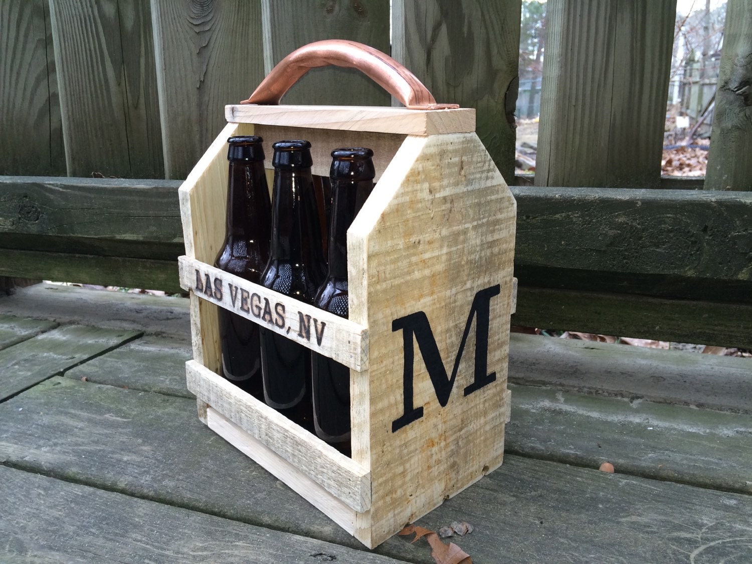 monogrammed beer tote personalized beer caddy beer carrier