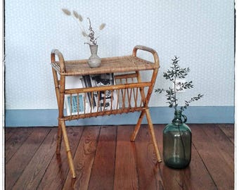 Vintage rattan shelf