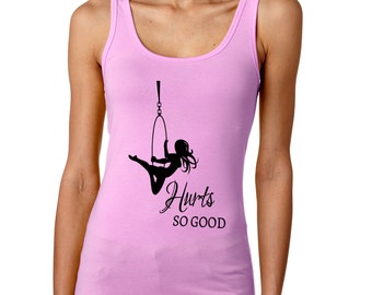 Hurts So Good Lyra tank top / aerial hoop / aerial fitness / workout clothing / aerialist clothing / circus / cirque - (lilac)