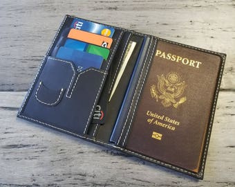 Passport Wallet, PERSONALIZED Leather, travel wallet, passport case, leather passport holder, document wallet , USB, cards, money pocket