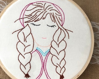 Anna Embroidered Hoop Art Wall Hanging