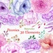 Wedding flowers clipart: "WATERCOLOR FLOWERS" floral clipart peonies clipart DIY elements wedding invites separate flowers hand painted