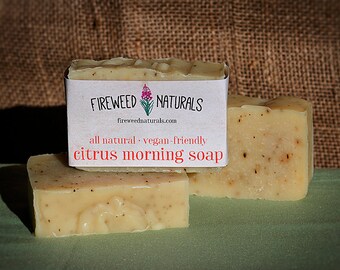 Citrus Morning Soap Bar - All-Natural, Vegan Friendly, Cold Process