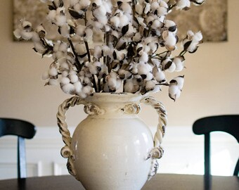 Cotton Spray, Faux Cotton Spray, Cotton Decor, Farmhouse Decor, Cotton Floral Stem, Country Decor, Country Cotton, Rustic Decor, Free Ship