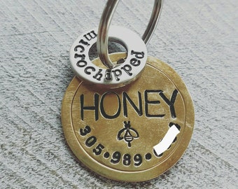 Microchip dog tag, dog tag, microchipped, Microchipped, *****MICROCHIPPED washer only******