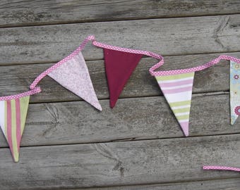 Garland Bunting pink and lime green