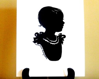 3 custom silhouettes/one subject/5"x 7"