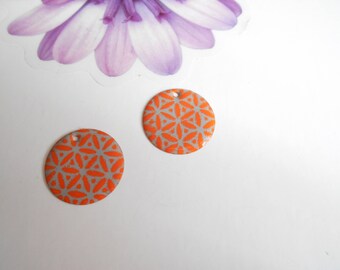 5 sequins grey orange