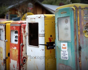 Old Gas Pumps - Rusty Gas Pumps - Old Service Station - Old Gas Stations - Fine Art Photography