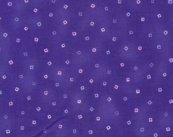 RARE Fanciful Felines Laurel Burch Fabric Purple 1 Yard