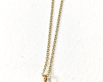 Moonstone pendant necklace, delicate moonstone charm, moonstone point, layering necklace