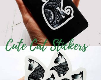 cat lover gift phone case binder cool stuff stickers for car stickers for laptop vinyl stickers car decal cat puns funny gift bumper sticker