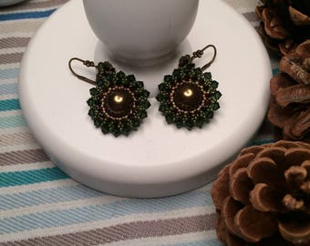 Autumn sun dangle earrings